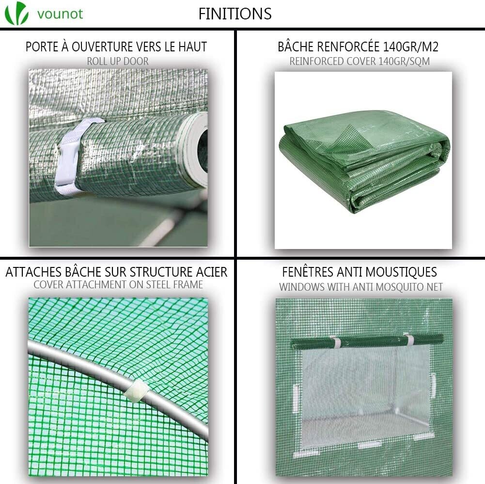 Polytunnel Greenhouse 4x3x2m 12m² Poly Tunnels Gardening Walk