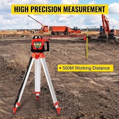 500m Professional Rotating Self-Leveling Rotary  360 Degree Laser Level with Tripod and Staff