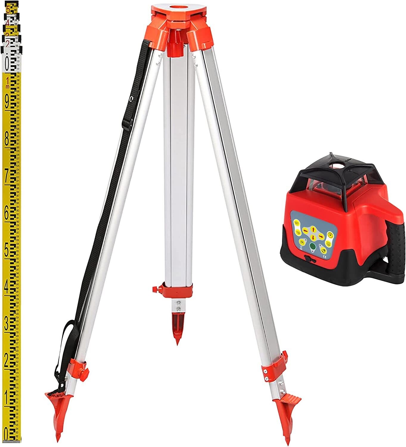 500m Professional Rotating Self-Leveling Rotary  360 Degree Laser Level with Tripod and Staff