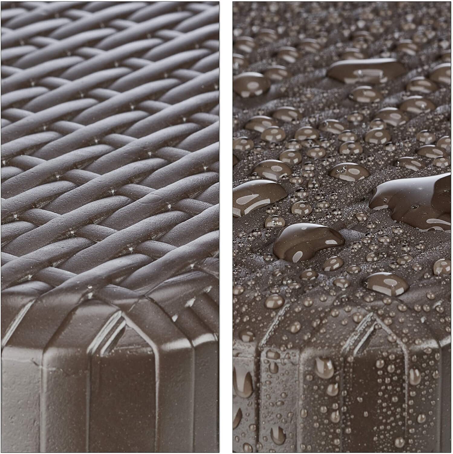 Rattan Look Weatherproof Folding Garden Table