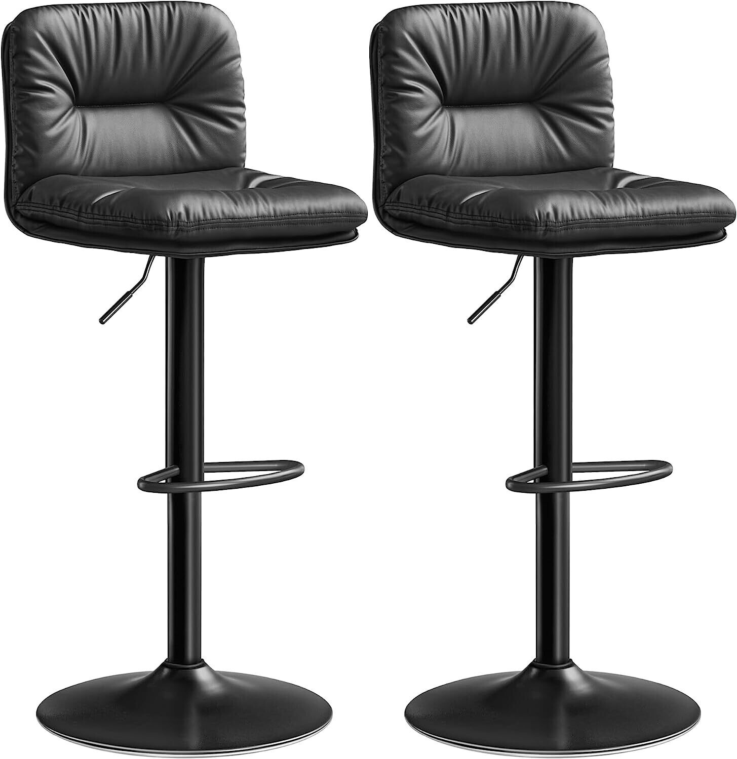 2x Adjustable Height Bar Stools - Stylish and Versatile Seating for Kitchens, Bars, and Dining Areas, Perfect for Any Décor