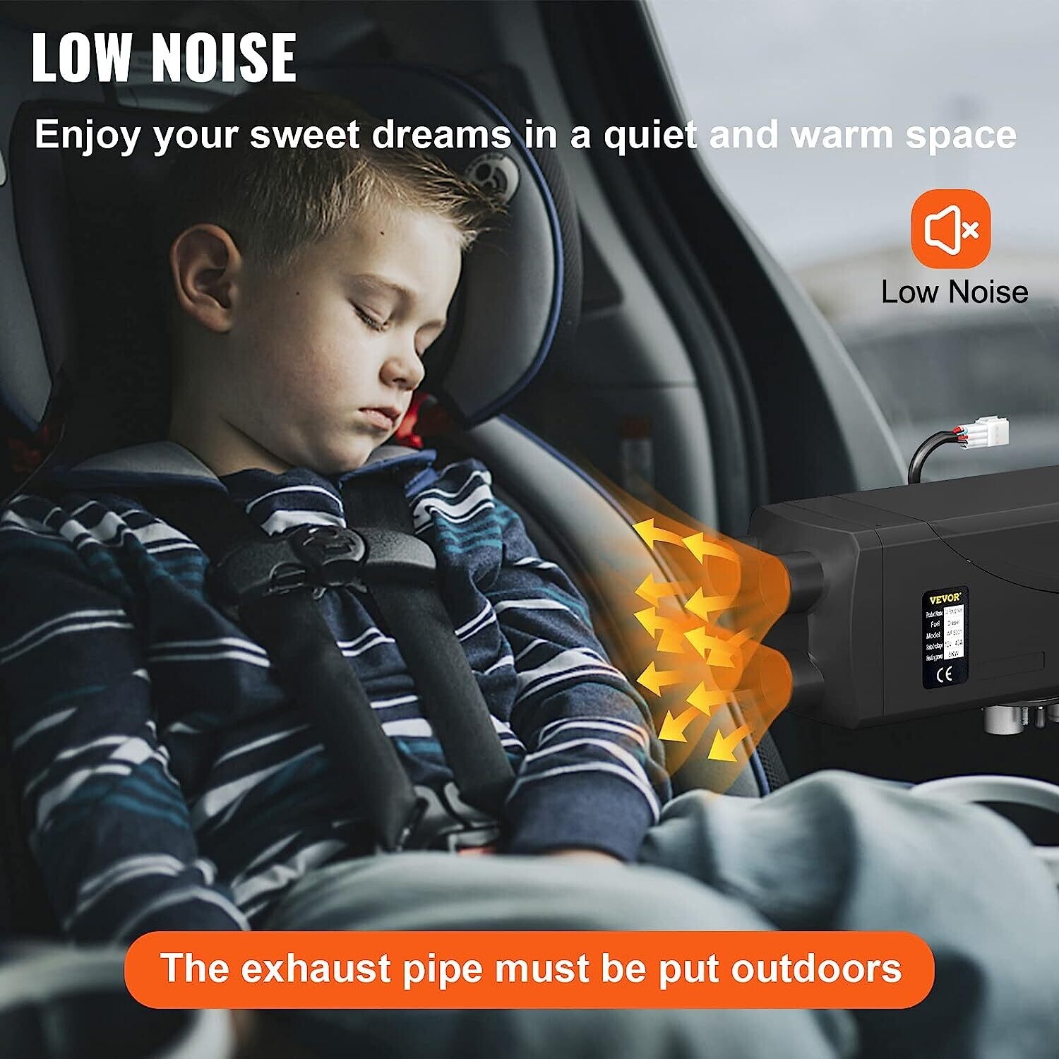 2/3/5/8KW 12V Diesel Air Heater – Parking Heater with Silencer, LCD Display, and Remote Control