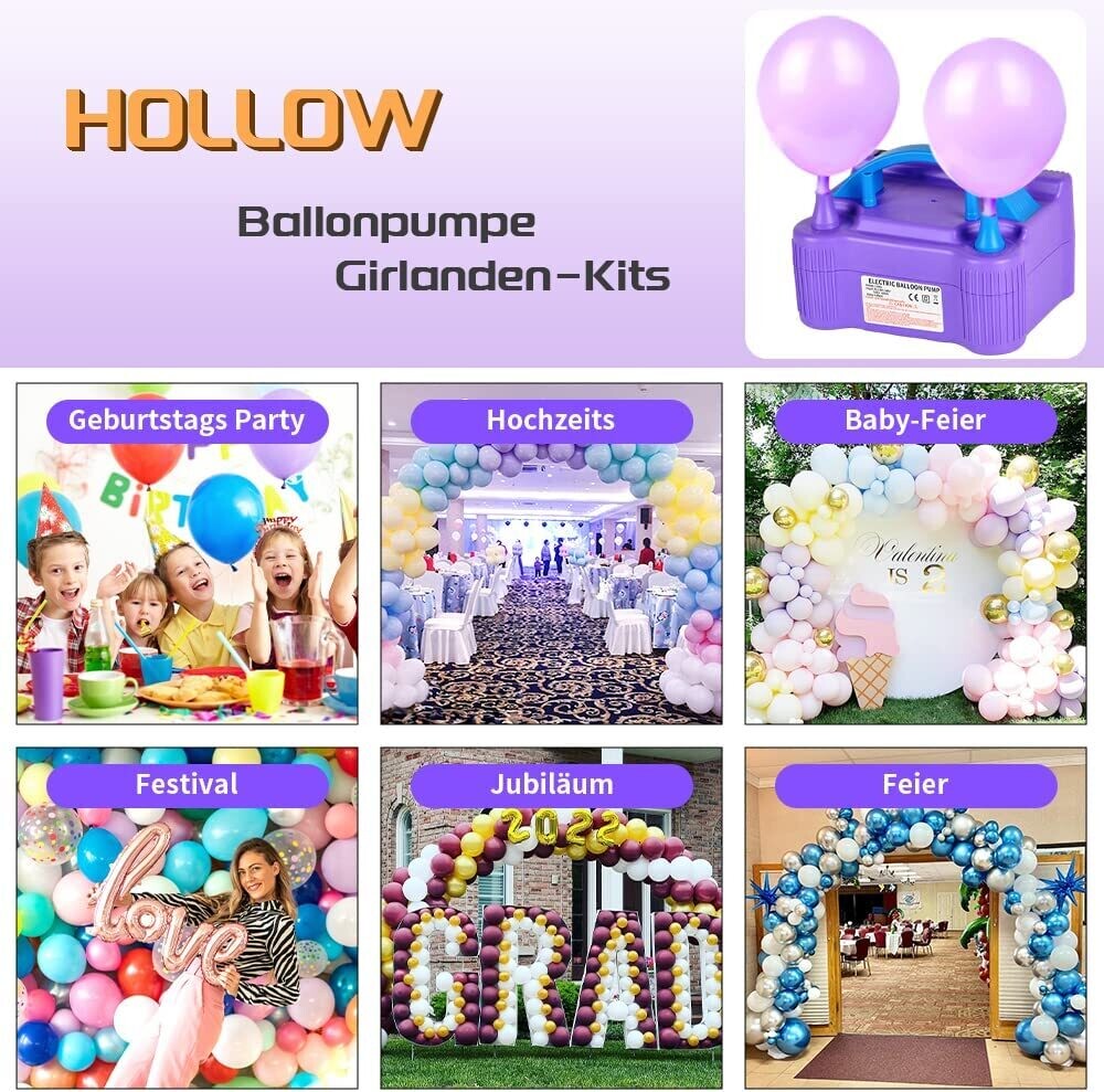 Electric Balloon Pump with Twisted Balloon Pump Nozzle for quick and easy balloon inflation, perfect for balloon artists and party decorations.
