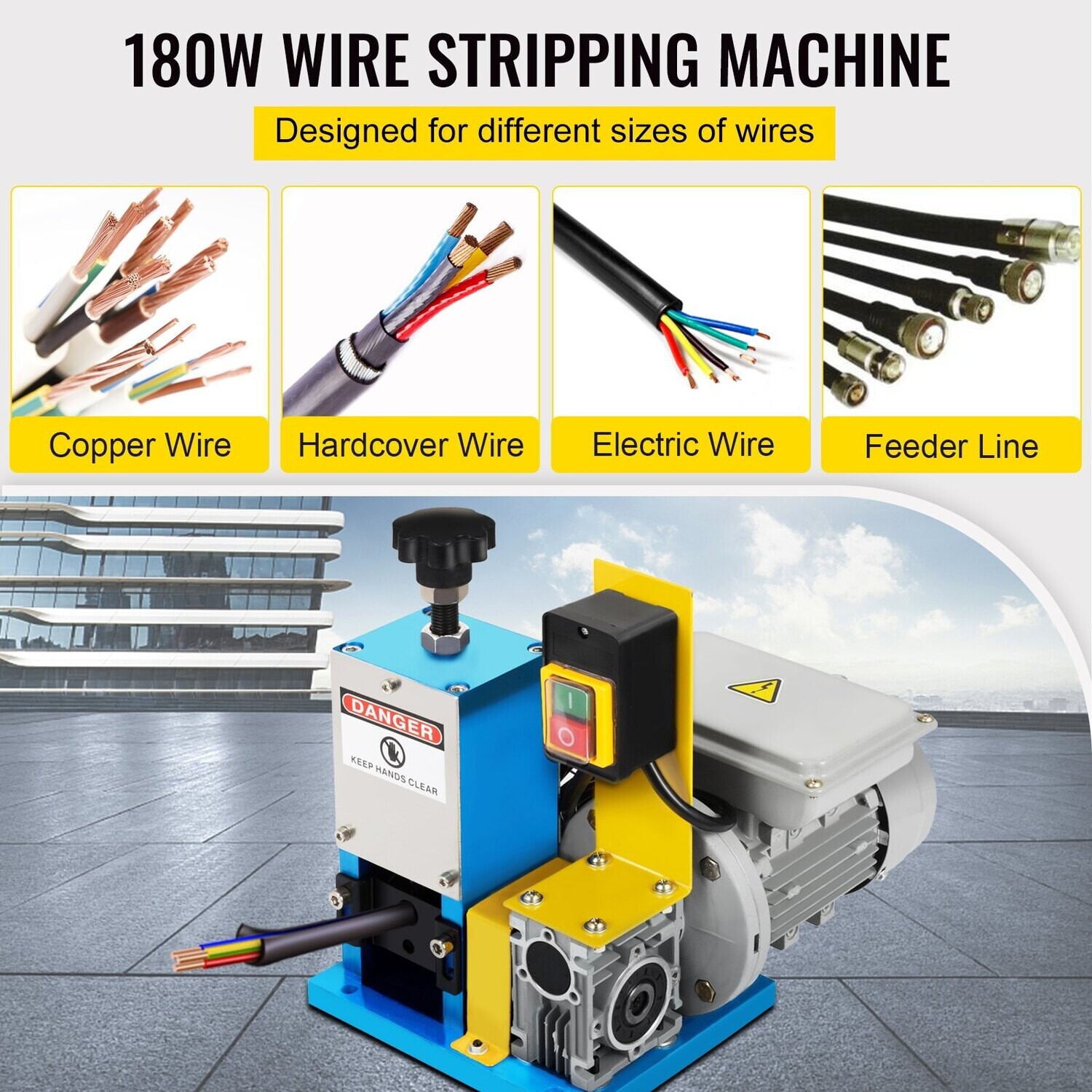 Portable Automatic Wire Stripping Machine – Electric Wire Stripper 1.5mm to 25mm for Recycling Scrap Copper Wire
