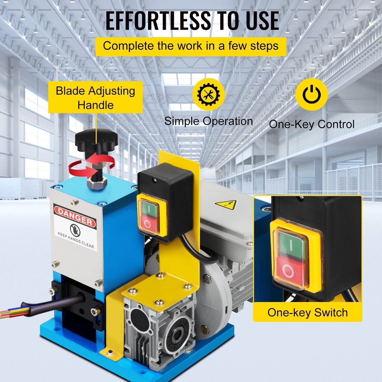 Portable Automatic Wire Stripping Machine – Electric Wire Stripper 1.5mm to 25mm for Recycling Scrap Copper Wire
