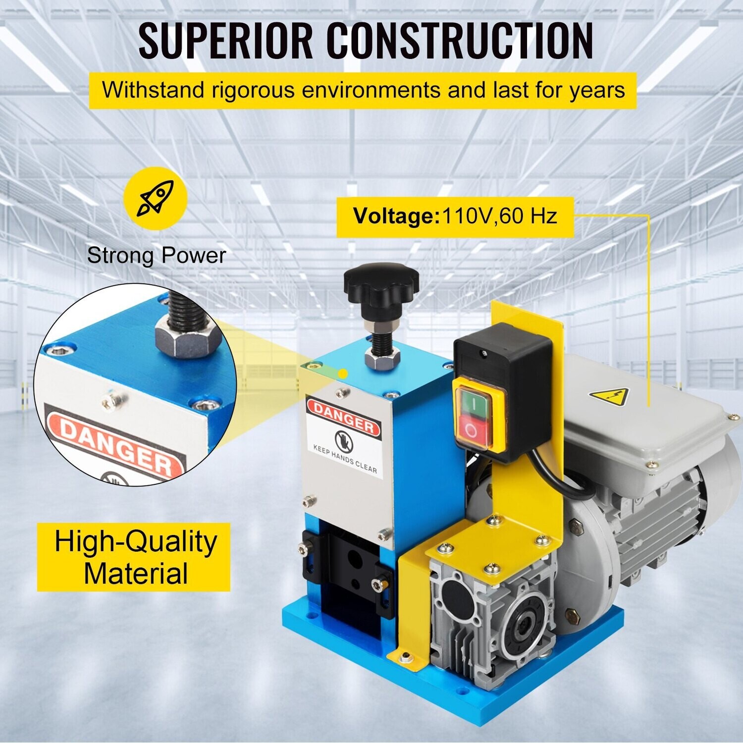 Portable Automatic Wire Stripping Machine – Electric Wire Stripper 1.5mm to 25mm for Recycling Scrap Copper Wire