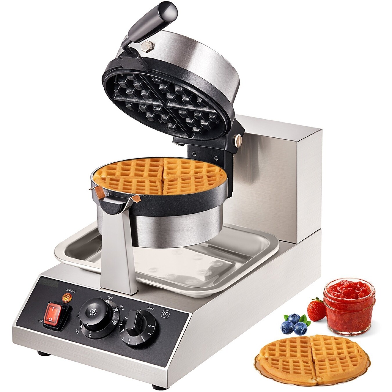Commercial Electric Donut and Waffle Maker, Multi-Function Oven for Donuts, Eggs, and Bread, High-Power Cooking, Easy to Use and Clean, Perfect for Restaurants and Food Stalls.