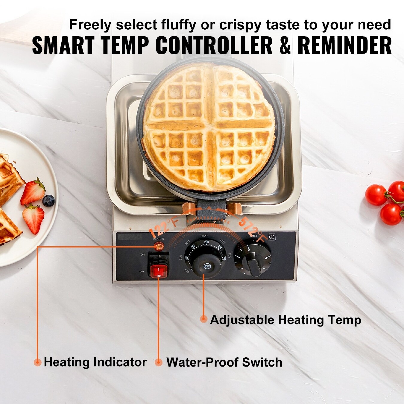 Commercial Electric Donut and Waffle Maker, Multi-Function Oven for Donuts, Eggs, and Bread, High-Power Cooking, Easy to Use and Clean, Perfect for Restaurants and Food Stalls.