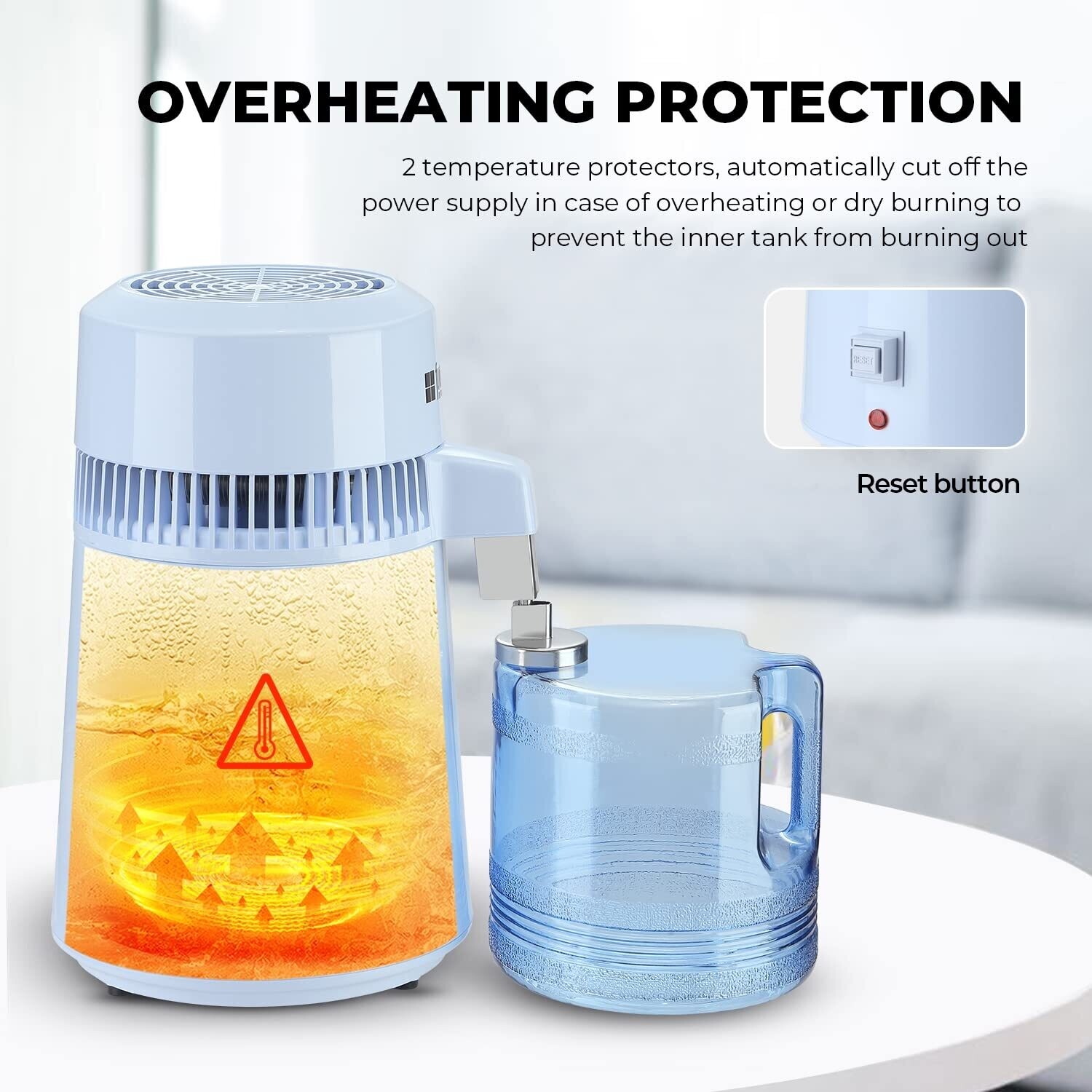 4-Liter Stainless Steel Water Distiller Machine - Efficient Home Water Purification System for Safe and Clean Drinking Water
