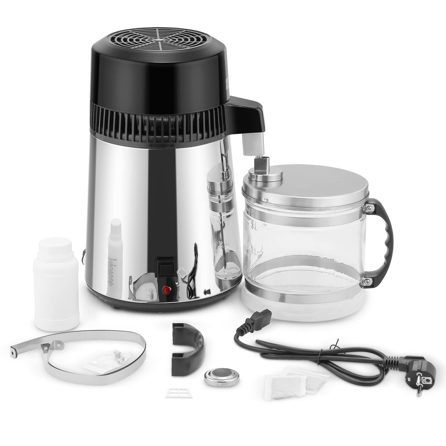 4-Liter Stainless Steel Water Distiller Machine - Efficient Home Water Purification System for Safe and Clean Drinking Water