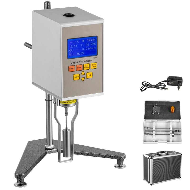 New Digital Display Rotary Viscometer Laboratory Large Range Viscometer Newton Fluid Pointer Tester LCD NDJ-5S/NDJ-8S/NDJ-9S