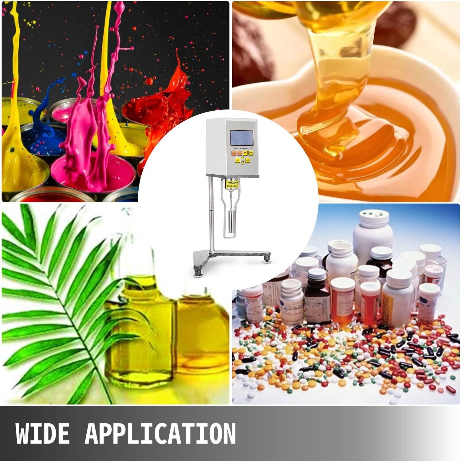 New Digital Display Rotary Viscometer Laboratory Large Range Viscometer Newton Fluid Pointer Tester LCD NDJ-5S/NDJ-8S/NDJ-9S