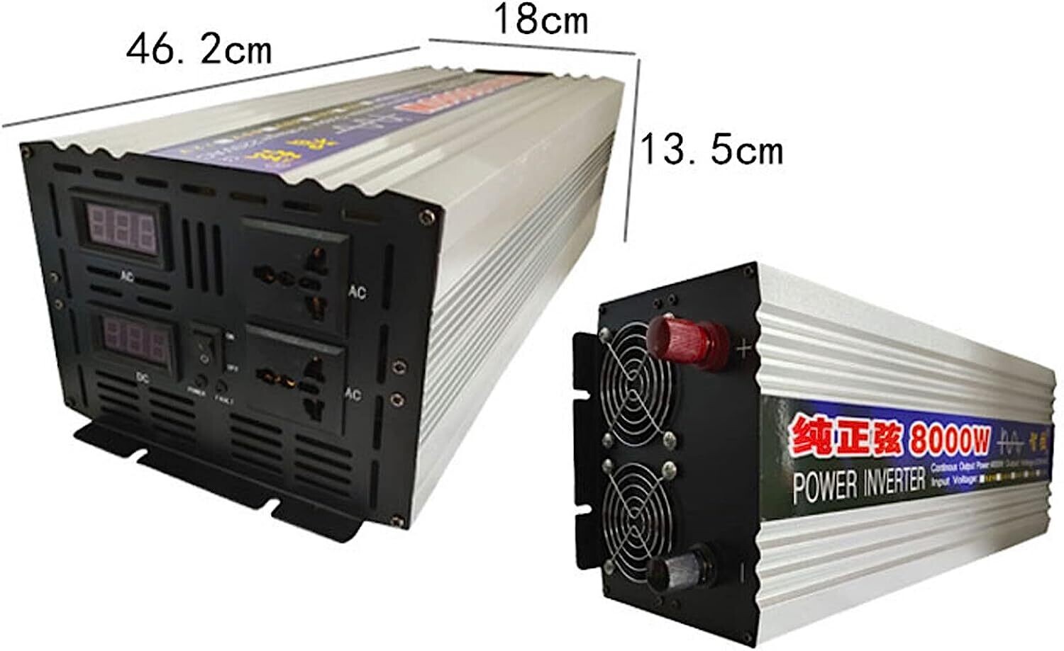 3000W - 8000W 12V/24V Solar Inverter Automatic Converter with 12V to 220V Transformer - Efficient Voltage Transformation for Off-Grid and Solar Power Systems