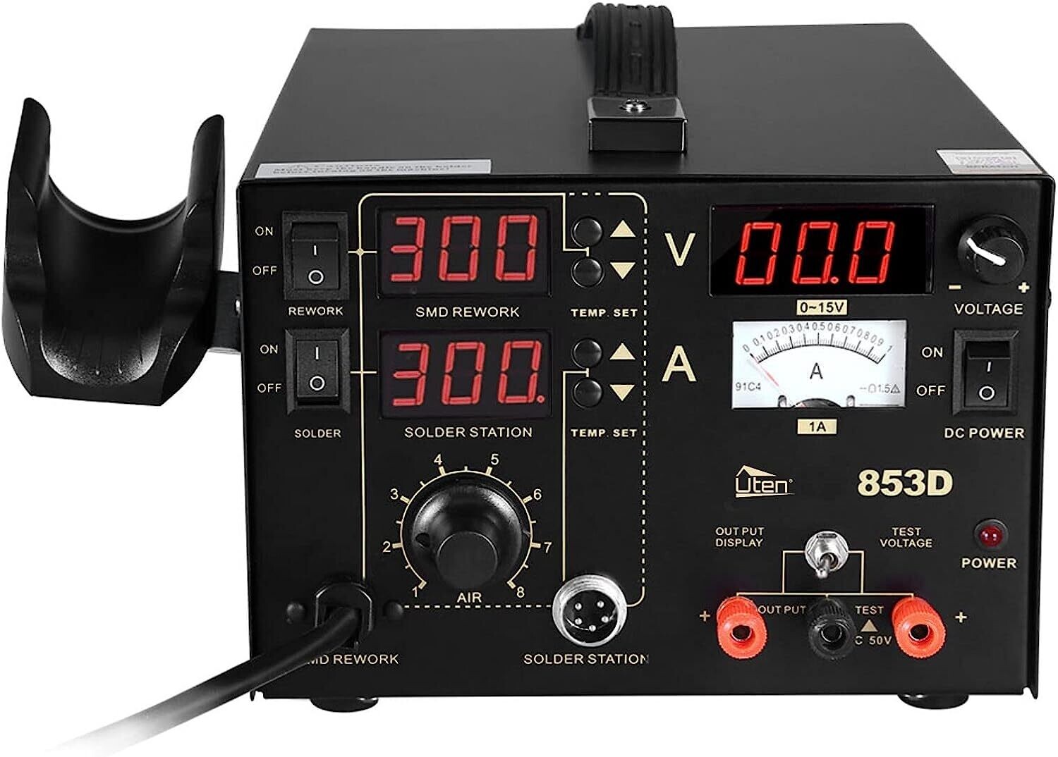 Professional Digital Hot Air Rework and Soldering Station Temperature Adjustable, LED Display