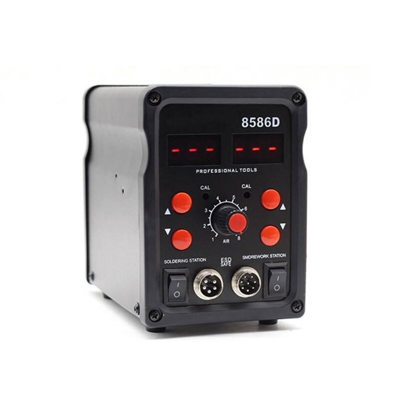 Professional Digital Hot Air Rework and Soldering Station Temperature Adjustable, LED Display