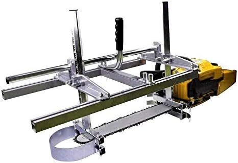 Chainsaw Mill and Rail Mill Guide System, Portable Sawmill 14&quot;-36&quot; Guide Bar, 9ft Aluminum Saw Milling Rail Guide with Chainsaw Planking Mill for Woodworkers and Carpenters