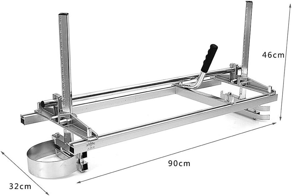 Chainsaw Mill and Rail Mill Guide System, Portable Sawmill 14&quot;-36&quot; Guide Bar, 9ft Aluminum Saw Milling Rail Guide with Chainsaw Planking Mill for Woodworkers and Carpenters
