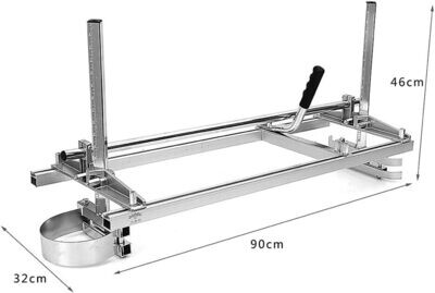 Chainsaw Mill and Rail Mill Guide System, Portable Sawmill 14"-36" Guide Bar, 9ft Aluminum Saw Milling Rail Guide with Chainsaw Planking Mill for Woodworkers and Carpenters