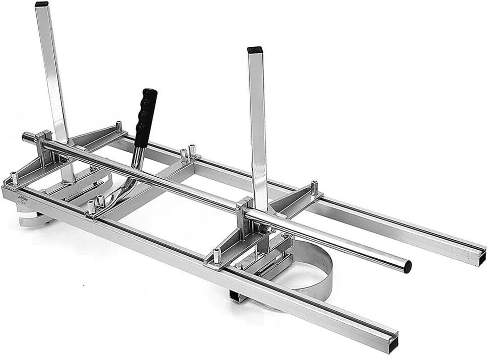 Chainsaw Mill and Rail Mill Guide System, Portable Sawmill 14&quot;-36&quot; Guide Bar, 9ft Aluminum Saw Milling Rail Guide with Chainsaw Planking Mill for Woodworkers and Carpenters