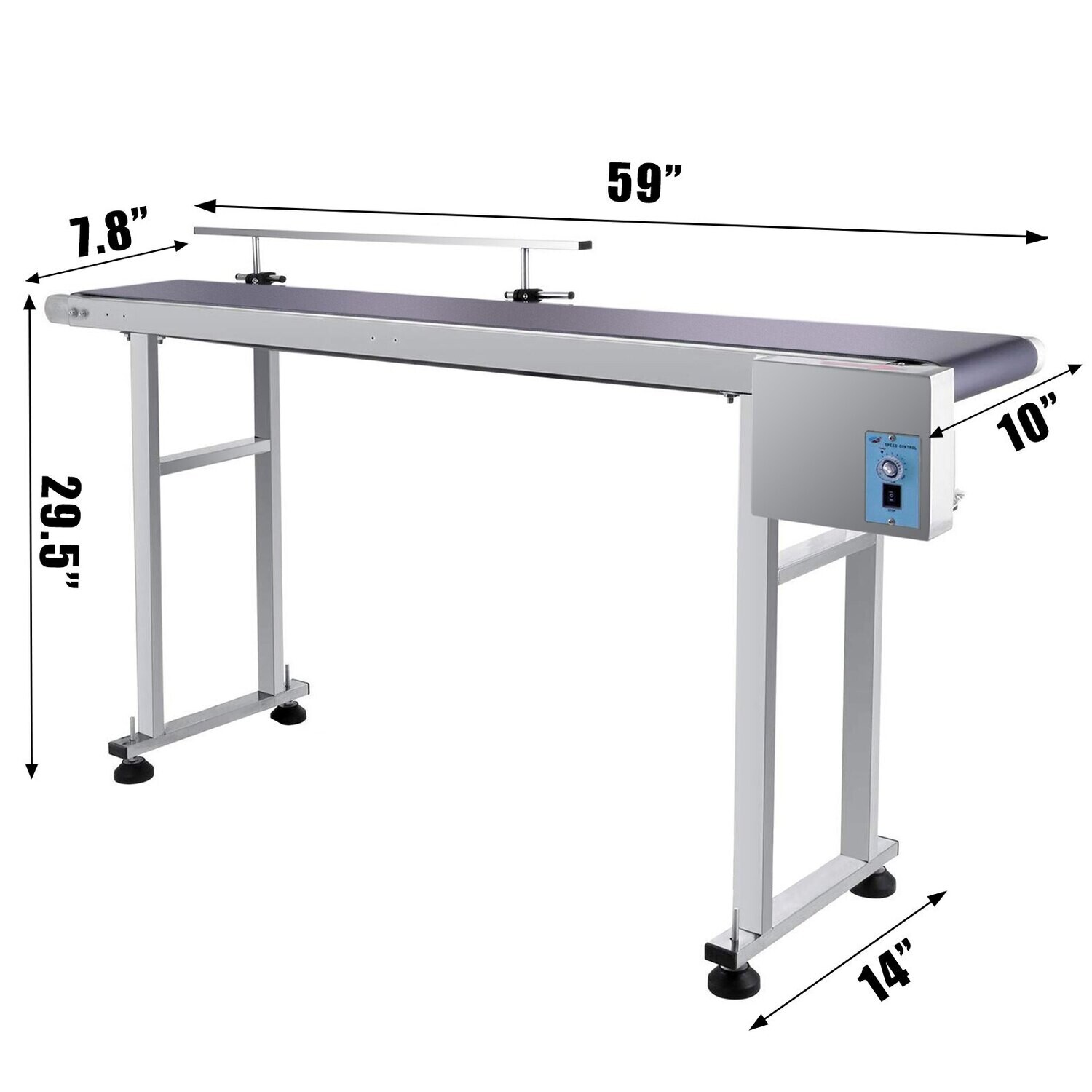 Electric Conveyor Machine with Adjustable PVC Belt – 1500MM x 198MM Stainless Steel Anti-Static Coding Conveyor for Industrial Use
