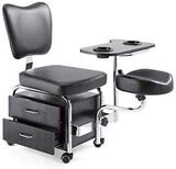 Manicure &amp; Pedicure Nail Station Beauty Chair, Stool &amp;  Table Spa Drawers {Black}