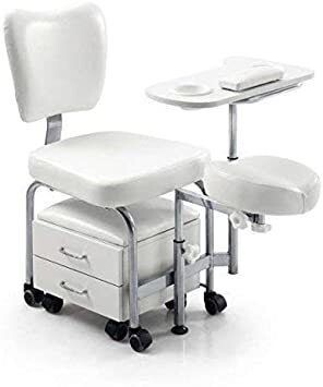 Manicure &amp; Pedicure Nail Station Beauty Chair, Stool &amp;  Table Spa Drawers {Black}