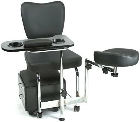 Manicure &amp; Pedicure Nail Station Beauty Chair, Stool &amp;  Table Spa Drawers {Black}