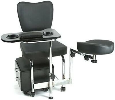 Manicure &amp; Pedicure Nail Station Beauty Chair, Stool &amp;  Table Spa Drawers {Black}