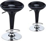 2 bar stools Chairs for counters Great Value Gas Lift Bar/Kitchen Stools Ideal for Any Home Business 38.5cm, Colour: Black