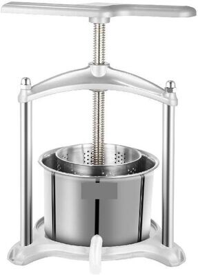 3-Liter Manual Press Machine with Triangular Structure &amp; T-Handle - Ideal for Pressing Fruit, Wine, Cider, Tinctures, Cheese, Herbs, and Vegetables - Durable and Efficient Design for Small Batch