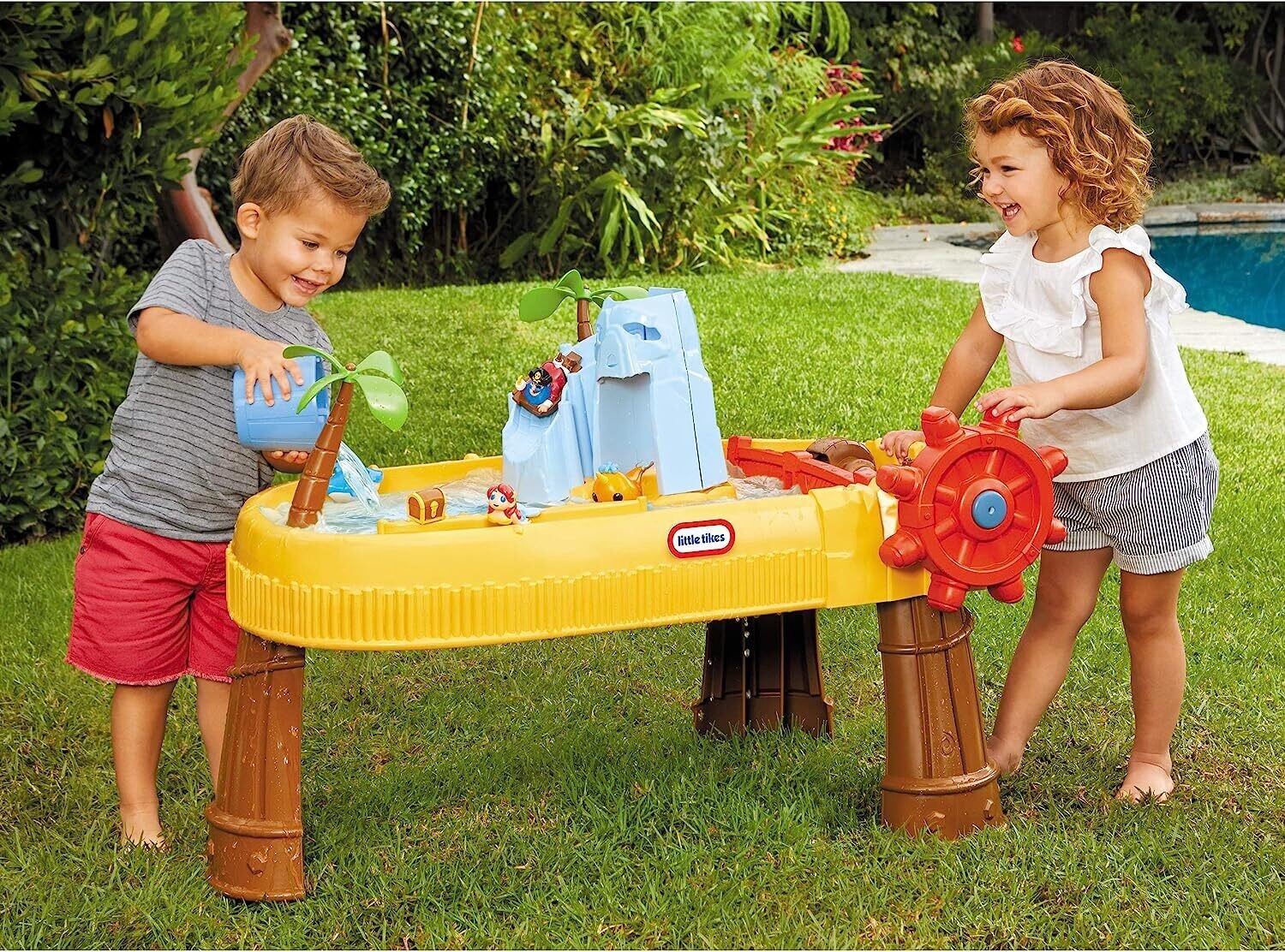 Outdoor Garden Water Table Playset Island Wavemaker  Safe, Durable and Portable for Toddlers