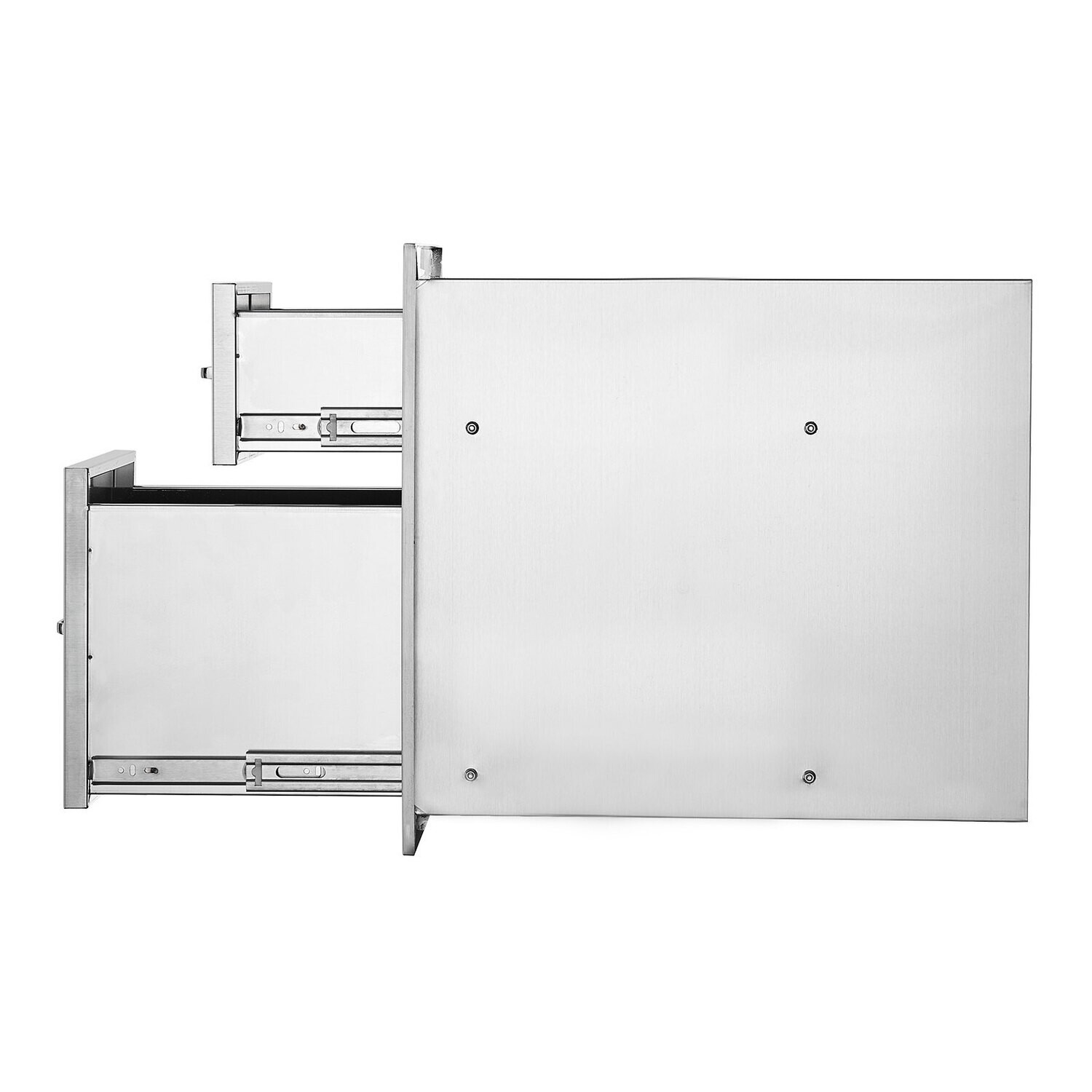BBQ Island Kitchen Drawers – 18&quot; x 15&quot; Stainless Steel Double Box Chest of Drawers for Outdoor Storage