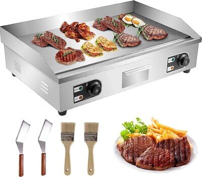 30&quot; Electric Flat Griddle - High-Powered 4400W Countertop Grill for Quick and Efficient Cooking - Ideal for Breakfast, Pancakes, Burgers, and More - Durable, Easy-to-Clean Surface with Adjustable Temp