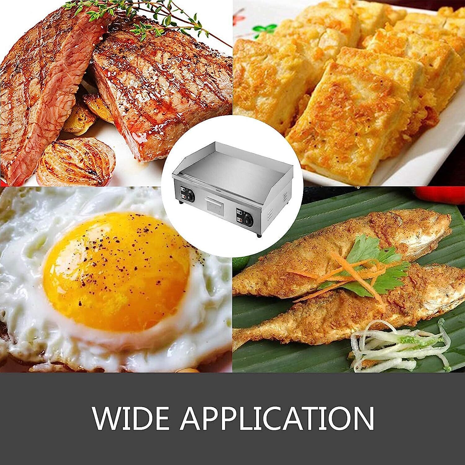 30&quot; Electric Flat Griddle - High-Powered 4400W Countertop Grill for Quick and Efficient Cooking - Ideal for Breakfast, Pancakes, Burgers, and More - Durable, Easy-to-Clean Surface with Adjustable Temp