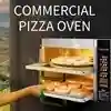 Commercial Electric Pizza Oven Maker with Timer, Stainless Steel Construction, Adjustable Temperature for Consistent Pizza Cooking.