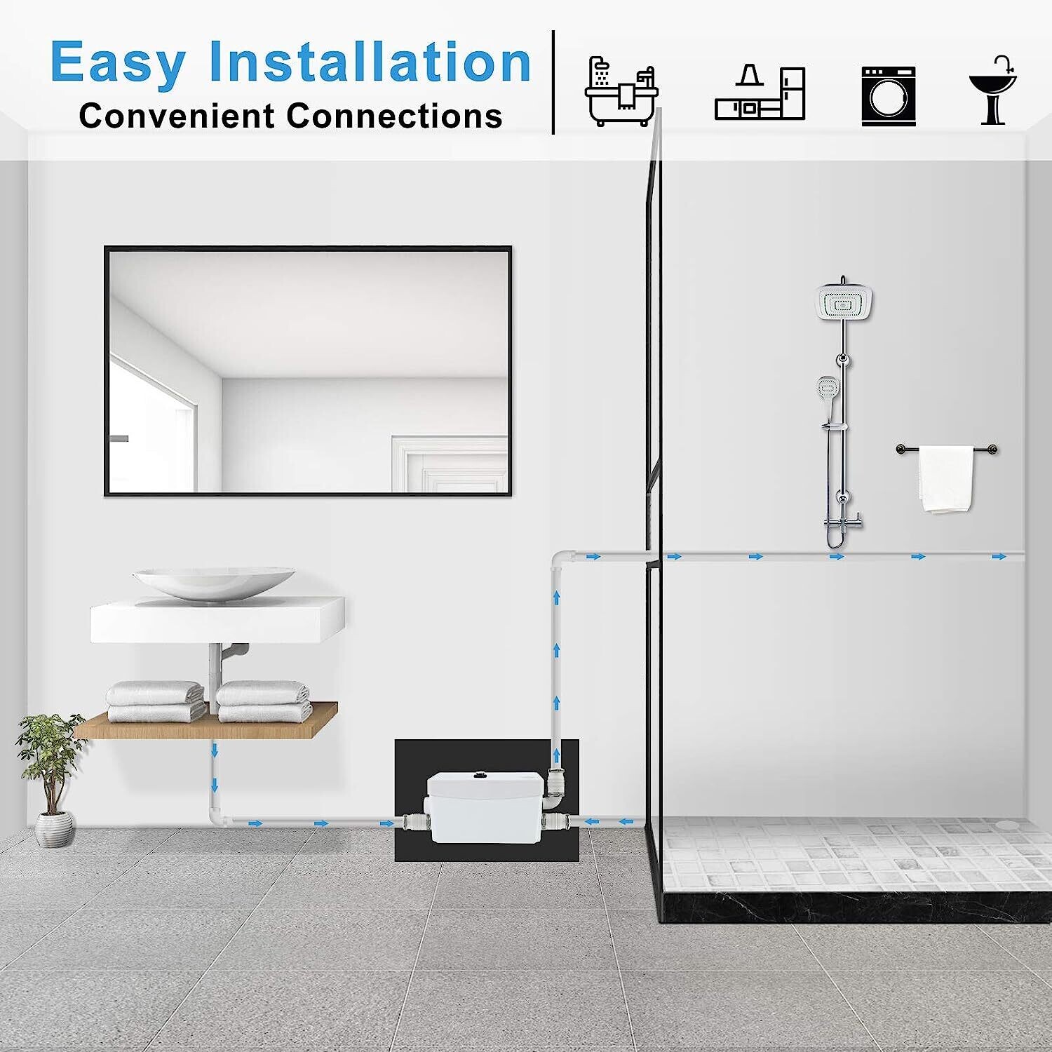 Macerator Pump Machine for Flushing Laundry Waste Water