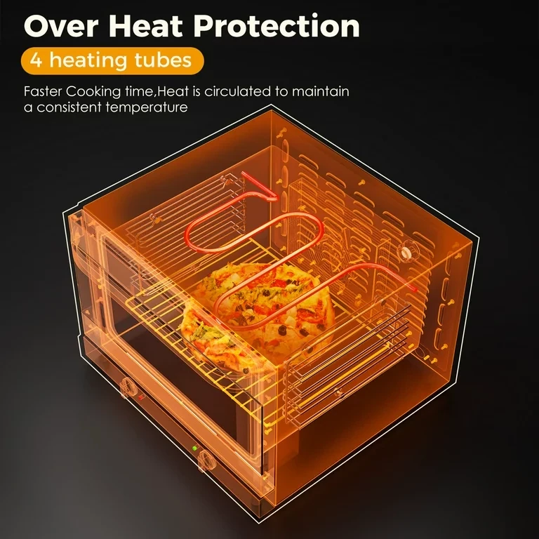 Commercial Baking Oven 66L Electric Convection Countertop, High-Efficiency Oven for Even Heat Distribution, Perfect for Restaurants, Bakeries, and Catering, 220-240V, Adjustable Temperature and Timer.