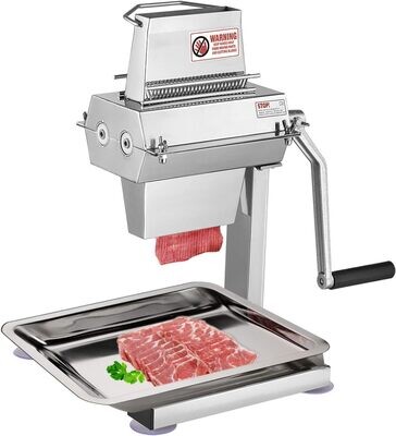 Tenderizing Meat Machine 12.5 cm/5 Stainless Steel Blades and C-Clamp Combs, Used for Tendering Pork Beef Mutton