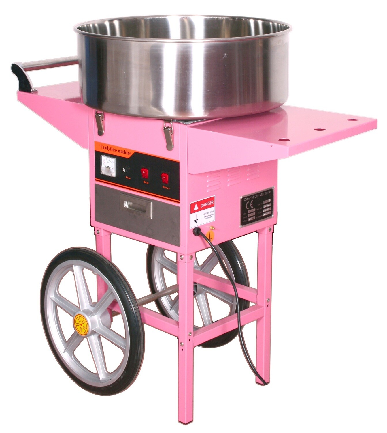 Commercial Stainless Steel Tray Cotton Candy Floss Machine Food-grade [21 Inches]