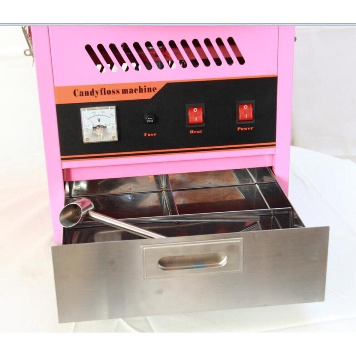 Commercial 21-Inch Stainless Steel Cotton Candy Floss Machine Tray – Food-Grade