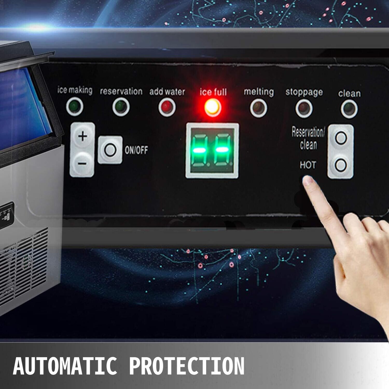 Commercial Ice Maker Machine, Multiple Capacity Options, Efficient Ice Production