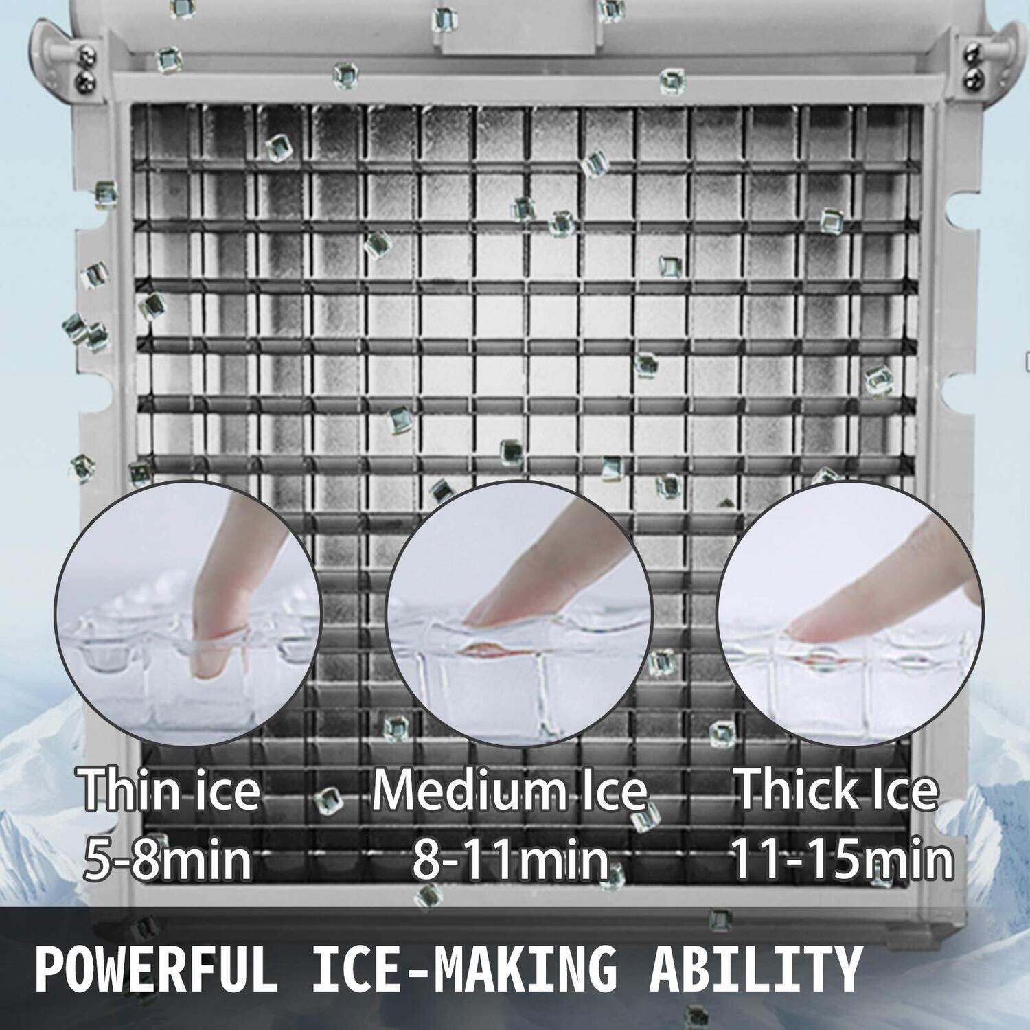 Commercial Ice Maker Machine, Multiple Capacity Options, Efficient Ice Production