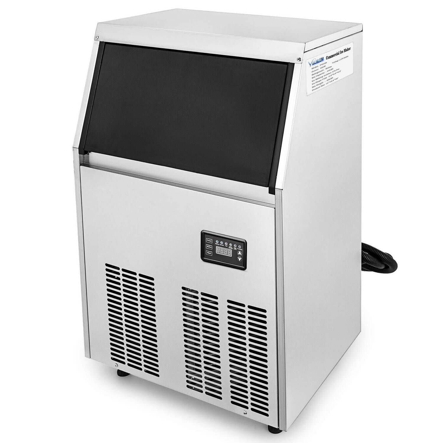 Commercial Ice Maker Machine, Multiple Capacity Options, Efficient Ice Production