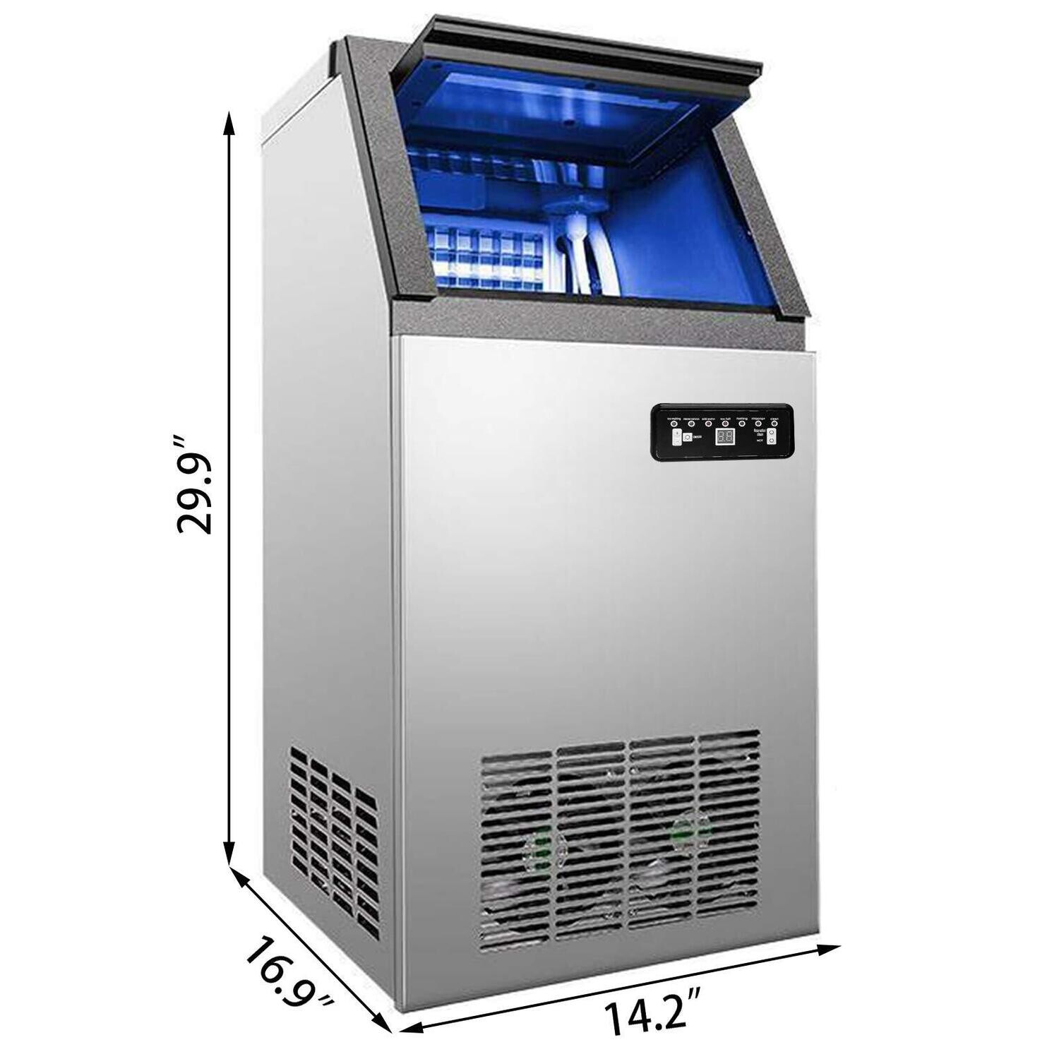 Commercial Ice Maker Machine, Multiple Capacity Options, Efficient Ice Production