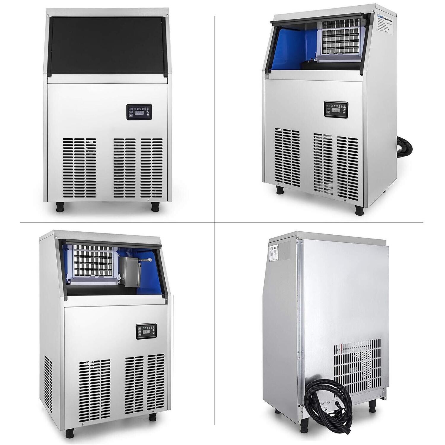 Commercial Ice Maker Machine, Multiple Capacity Options, Efficient Ice Production