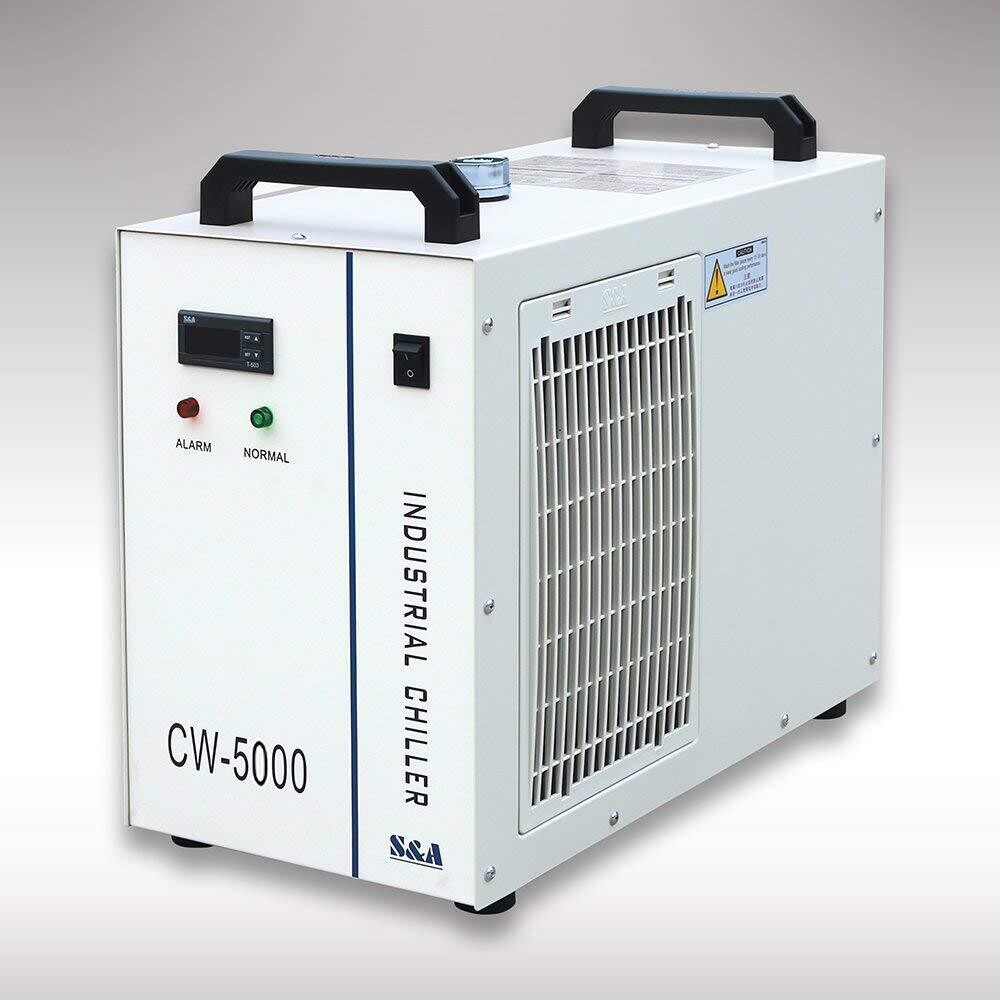 6L Industrial Water Chiller with Thermolysis for CO2 Laser Tube Cooling - Compatible with 80W, 100W, and 120W Glass Laser Tubes