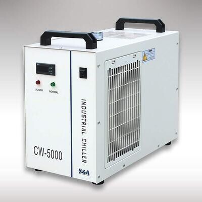 6L Industrial Water Chiller with Thermolysis for CO2 Laser Tube Cooling - Compatible with 80W, 100W, and 120W Glass Laser Tubes