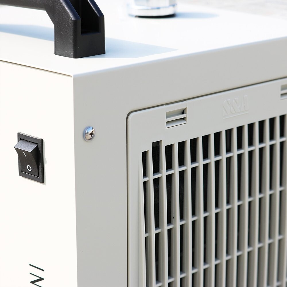 6L Industrial Water Chiller with Thermolysis for CO2 Laser Tube Cooling - Compatible with 80W, 100W, and 120W Glass Laser Tubes