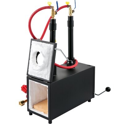 Portable Dual Gas Propane Forge Furnace Burners Metal Tool Making