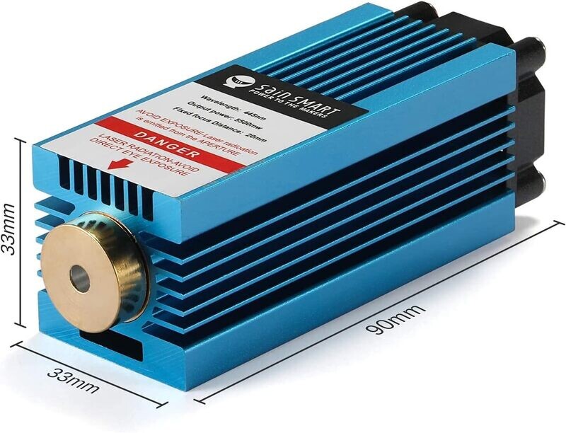 Laser Wavelength 445nm 12v Laser Module 5.5W CNC Laser Head